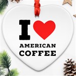 I love American coffee Ornament (Heart)