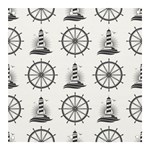 Marine-nautical-seamless-pattern-with-vintage-lighthouse-wheel Banner and Sign 3  x 3 