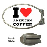 I love American coffee Money Clips (Oval) 