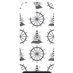 Marine-nautical-seamless-pattern-with-vintage-lighthouse-wheel iPhone 14 Plus Black UV Print Case