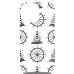 Marine-nautical-seamless-pattern-with-vintage-lighthouse-wheel iPhone 14 Pro Max Black UV Print Case