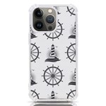 Marine-nautical-seamless-pattern-with-vintage-lighthouse-wheel iPhone 13 Pro TPU UV Print Case