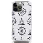 Marine-nautical-seamless-pattern-with-vintage-lighthouse-wheel iPhone 13 Pro Max TPU UV Print Case