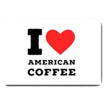 I love American coffee Large Doormat