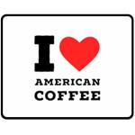 I love American coffee Fleece Blanket (Medium)