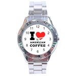 I love American coffee Stainless Steel Analogue Watch