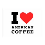 I love American coffee Two Sides Premium Plush Fleece Blanket (Mini)