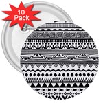 Boho-style-pattern 3  Buttons (10 pack) 