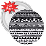 Boho-style-pattern 3  Buttons (100 pack) 