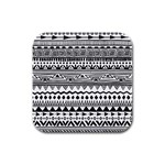 Boho-style-pattern Rubber Square Coaster (4 pack)