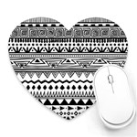 Boho-style-pattern Heart Mousepad