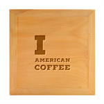 I love American coffee Wood Photo Frame Cube