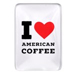 I love American coffee Rectangular Glass Fridge Magnet (4 pack)