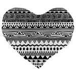 Boho-style-pattern Large 19  Premium Heart Shape Cushions