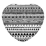 Boho-style-pattern Heart Glass Fridge Magnet (4 pack)