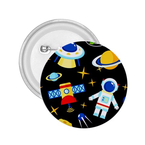 Space Seamless Pattern 2.25  Buttons from ArtsNow.com Front