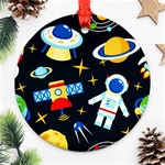 Space Seamless Pattern Ornament (Round)