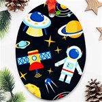 Space Seamless Pattern Ornament (Oval)