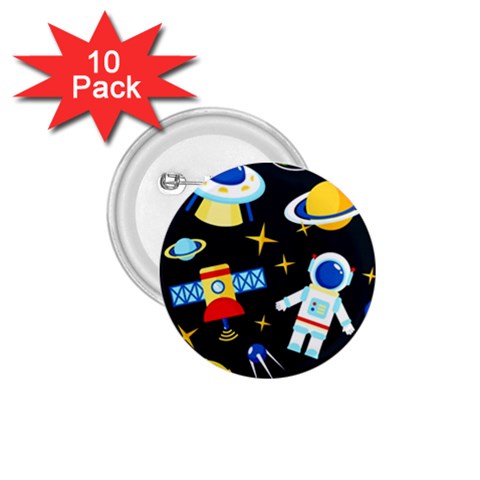 Space Seamless Pattern 1.75  Buttons (10 pack) from ArtsNow.com Front