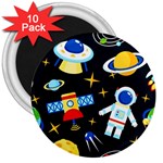 Space Seamless Pattern 3  Magnets (10 pack) 