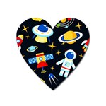 Space Seamless Pattern Heart Magnet