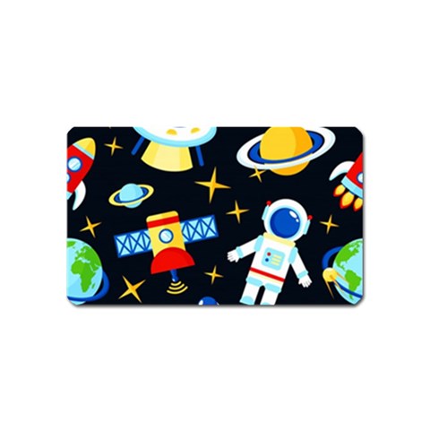 Space Seamless Pattern Magnet (Name Card) from ArtsNow.com Front