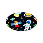 Space Seamless Pattern Sticker Oval (10 pack)