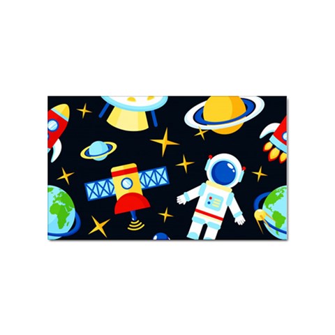 Space Seamless Pattern Sticker Rectangular (100 pack) from ArtsNow.com Front