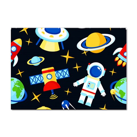 Space Seamless Pattern Sticker A4 (100 pack) from ArtsNow.com Front