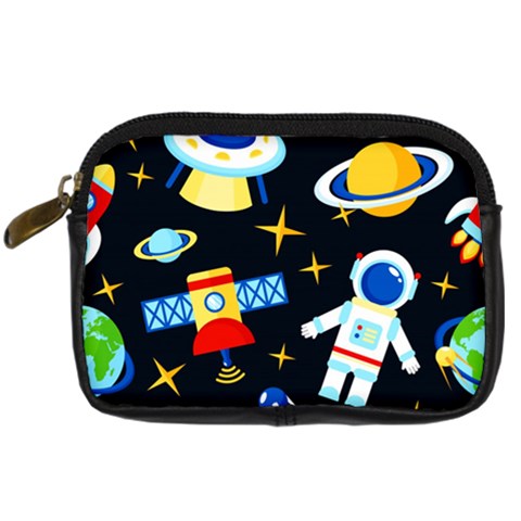 Space Seamless Pattern Digital Camera Leather Case from ArtsNow.com Front
