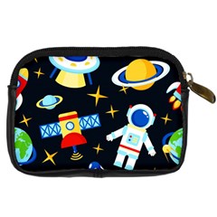 Space Seamless Pattern Digital Camera Leather Case from ArtsNow.com Back