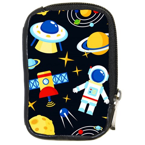 Space Seamless Pattern Compact Camera Leather Case from ArtsNow.com Front