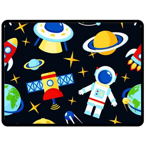 Space Seamless Pattern Fleece Blanket (Large) from ArtsNow.com 80 x60  Blanket Front