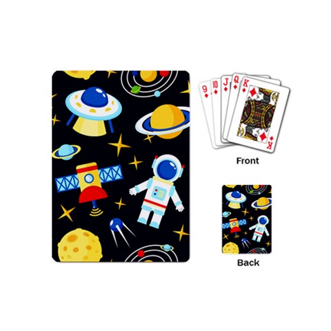 Space Seamless Pattern Playing Cards Single Design (Mini) from ArtsNow.com Back