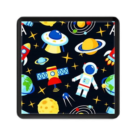 Space Seamless Pattern Memory Card Reader (Square) from ArtsNow.com Front