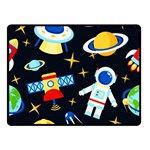 Space Seamless Pattern Two Sides Fleece Blanket (Small)