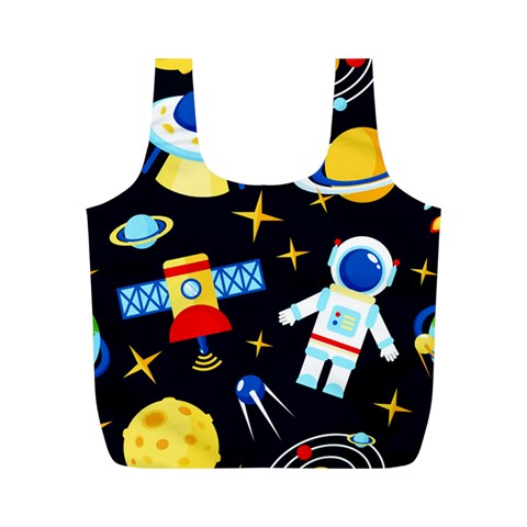 Space Seamless Pattern Full Print Recycle Bag (M) from ArtsNow.com Front
