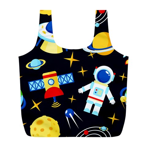 Space Seamless Pattern Full Print Recycle Bag (L) from ArtsNow.com Front
