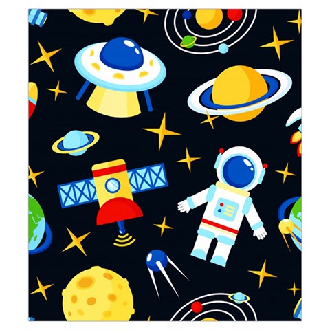 Space Seamless Pattern Drawstring Pouch (Small) from ArtsNow.com Front