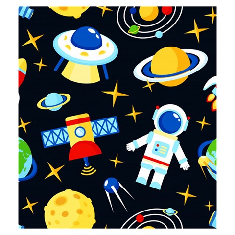 Space Seamless Pattern Drawstring Pouch (Medium) from ArtsNow.com Front