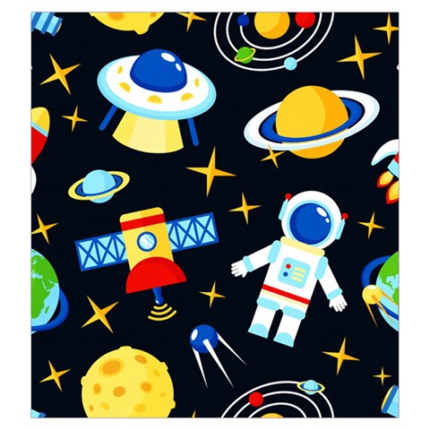 Space Seamless Pattern Drawstring Pouch (Large) from ArtsNow.com Back