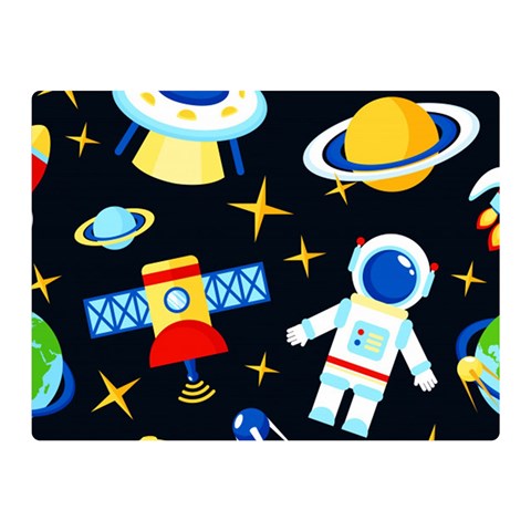 Space Seamless Pattern Two Sides Premium Plush Fleece Blanket (Mini) from ArtsNow.com 35 x27  Blanket Front