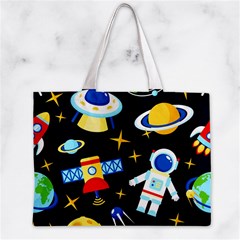 Space Seamless Pattern Zipper Mini Tote Bag from ArtsNow.com Back