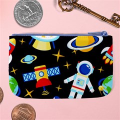 Space Seamless Pattern Large Coin Purse from ArtsNow.com Back