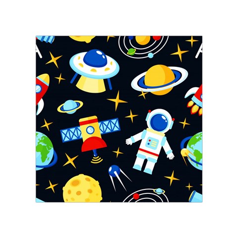 Space Seamless Pattern Square Tapestry (Small) from ArtsNow.com Front