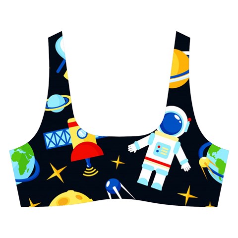 Space Seamless Pattern Cross Back Hipster Bikini Set from ArtsNow.com Front