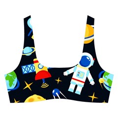 Space Seamless Pattern Cross Back Hipster Bikini Set from ArtsNow.com Front