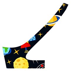 Space Seamless Pattern Cross Back Hipster Bikini Set from ArtsNow.com Back Left