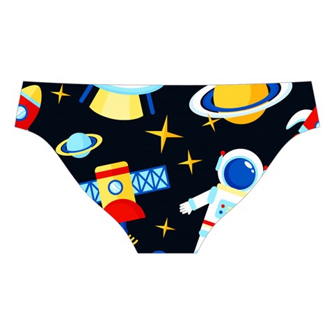 Space Seamless Pattern Cross Back Hipster Bikini Set from ArtsNow.com Back Under