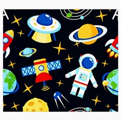 Space Seamless Pattern Roll Up Canvas Pencil Holder (S) from ArtsNow.com Front